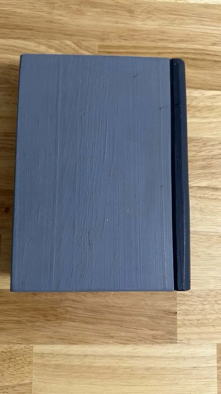 Hand Painted Solid Wood Decorative Book Floral Decor
